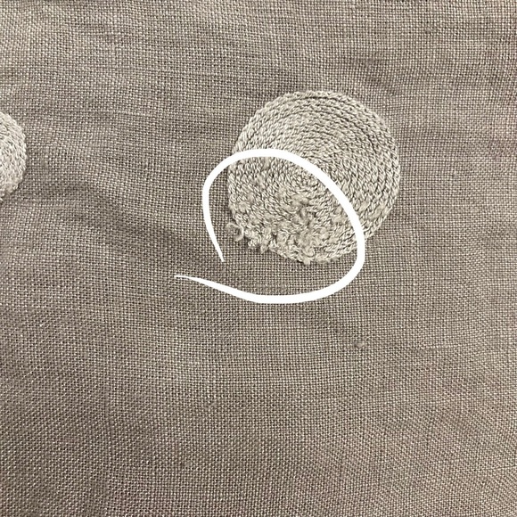 LINA TOMEI Italy 100% Italian Linen Sleeveless Embroidered Dress | Taupe | NWT - Picture 10 of 10